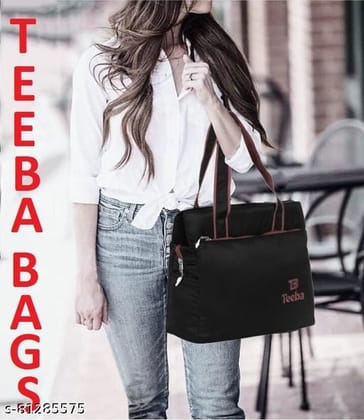 Teeba bags zulf women grey black shoulder bag extra spacious