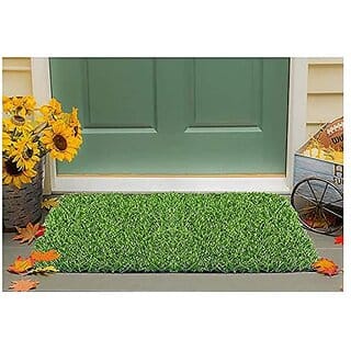 De Gardenia Artificial Grass Mat for Outdoor Balcony Dxc3xa9cor| (12x18 Inch)| Green Lawn Floor Carpet Living Room|Home and Kitchen Floor Mat|Outdoor Carpet Waterproof (Natural Green) Artificial Grass