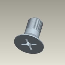 SCREW, FLAT, U LOCK, 6X12