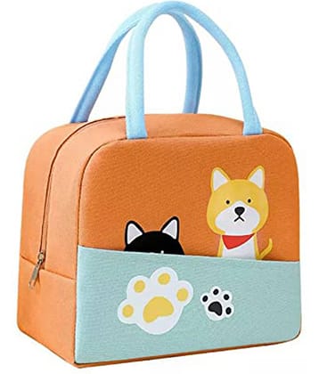 House Of Quirk - Orange Polyester Lunch Bag