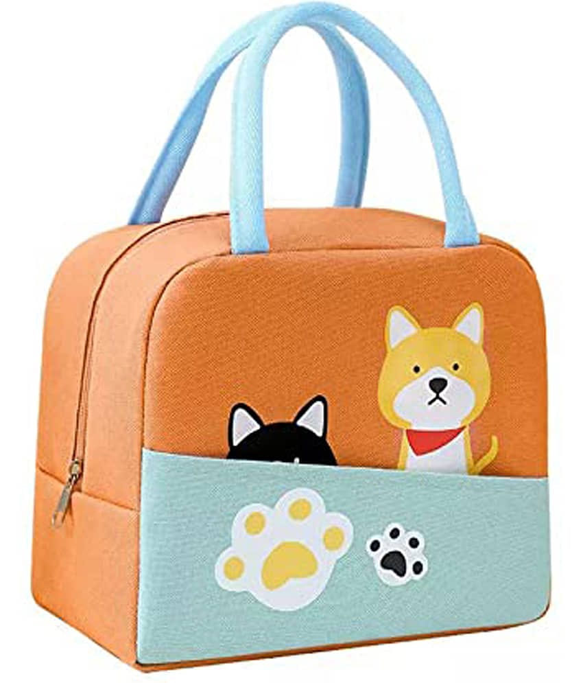 House Of Quirk - Orange Polyester Lunch Bag