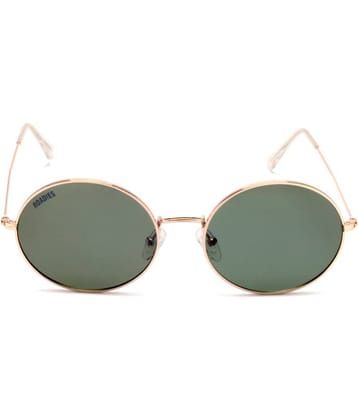 Roadies - Gold Oval Sunglasses ( Pack of 1 )