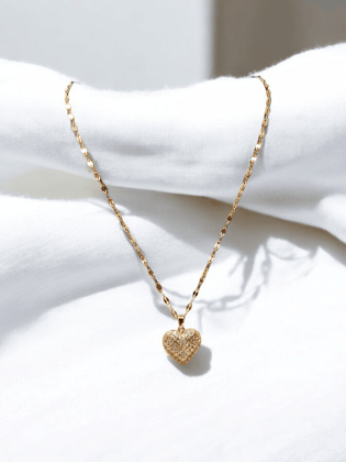 Small Diamond Heart Necklace