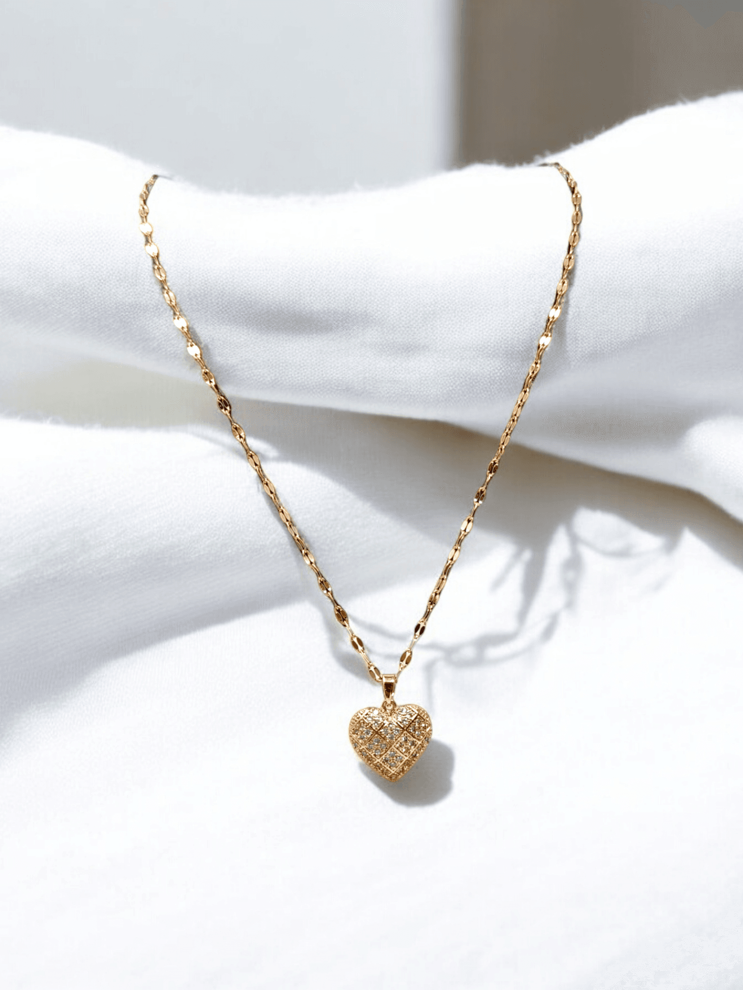 Small Diamond Heart Necklace