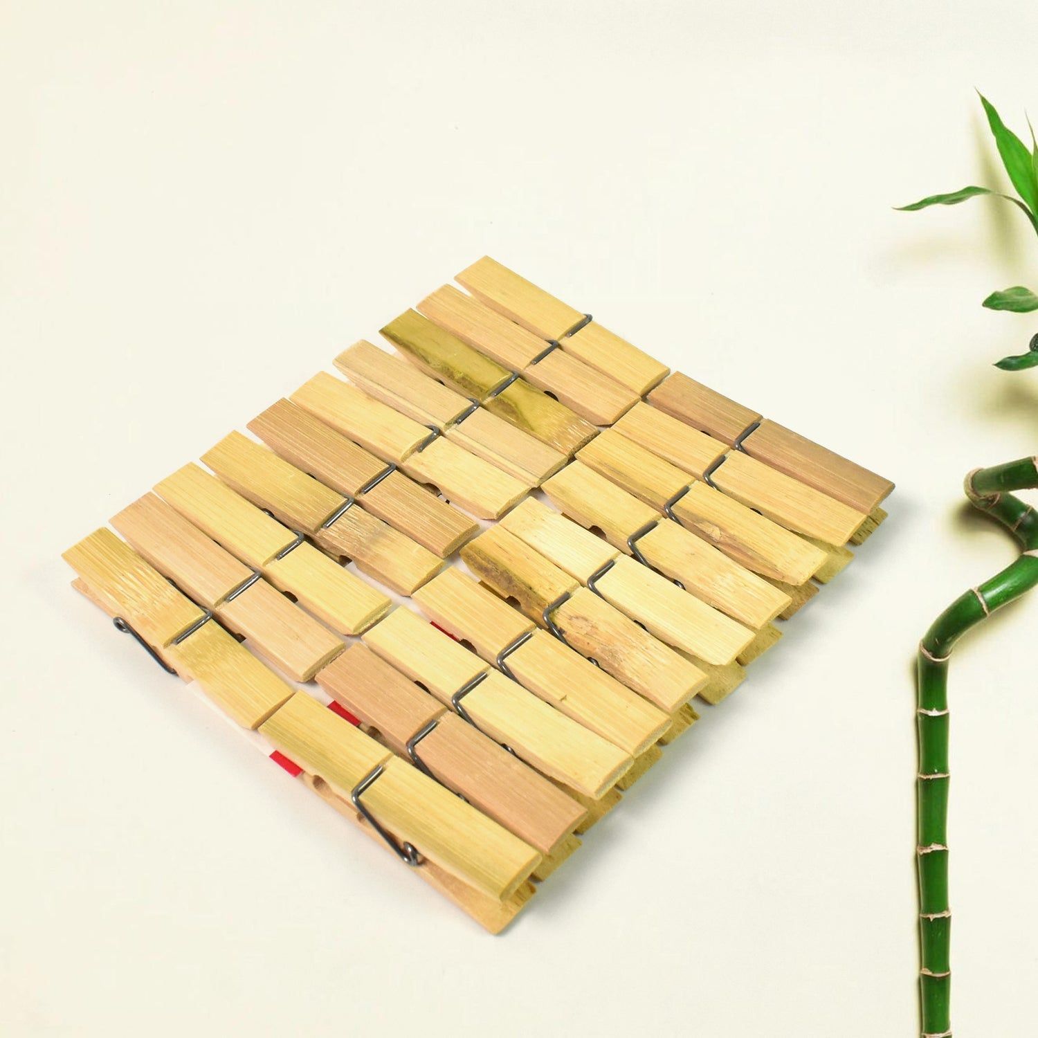 Heavy Duty Bamboo Wooden Cloth Clips / Pegs (20 Pcs Set)