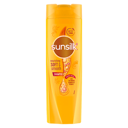 Sunsilk Nourishing Soft & Smooth Shampoo - With Egg Protein, Almond Oil & Vitamin C, For 2X Smoother & Softer Hair, 180 Ml