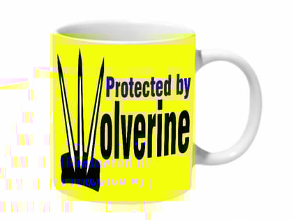 Multicolor Protected By Wolverine Ceramic Mug