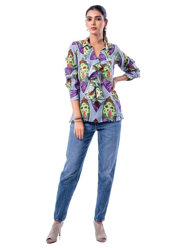 Wild & Free Frill Top-XS