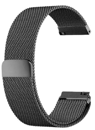 INEFABLE 22mm Stainless Steel Chain Watch Strap Band for ColorFit Ultra/Ultra 2, Amazfit GTR (47mm)/ GTR 2E, One Plus(46mm), Galaxy Watch 3 45mm, Realme S/S Pro - Pack of 1 (Black) INEFABLE 22mm Stainless Steel Chain Watch Strap Band for ColorFit Ultra/U