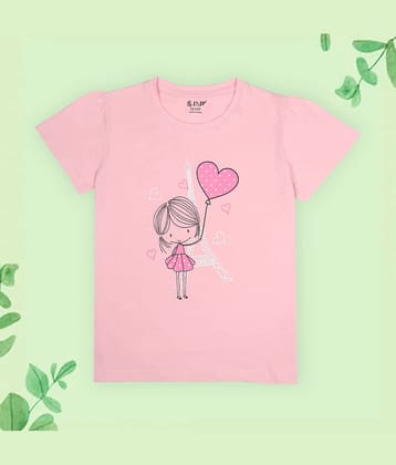 J&JP Pack of 1 Girls Cotton T-Shirt ( Pink )