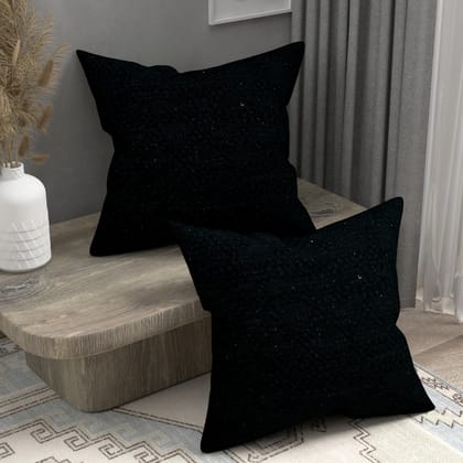 Set of 2 Cotton Cushion Covers - 16 Inches-16X16 Inches / Square