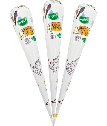 Vegetal Mehandi Henna Cone Natural Henna 50 g Pack of 3