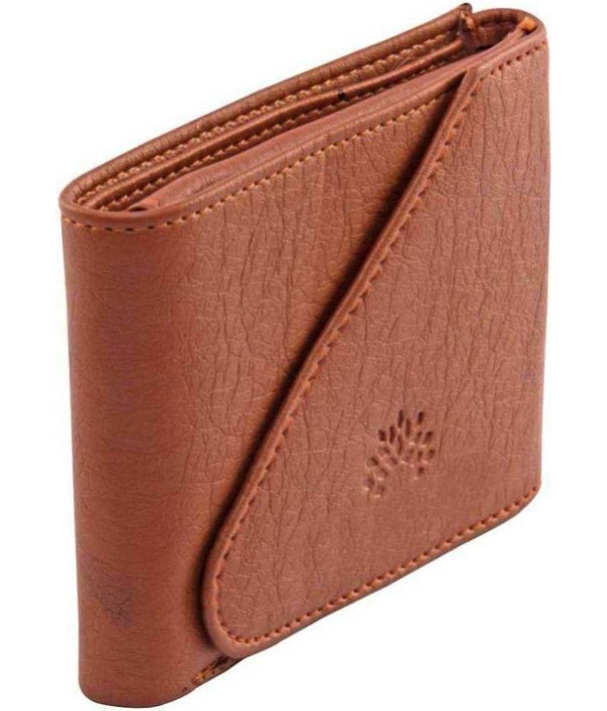 MK PU Tan Formal Short Wallet
