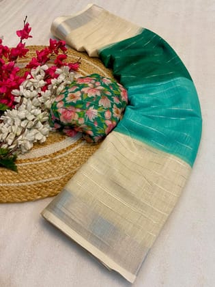 Linen Silk Saree