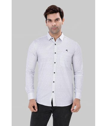 JVNINE - Be Unique 100% Cotton Regular Fit Printed Full Sleeves Men's Casual Shirt - White ( Pack of 1 ) - None
