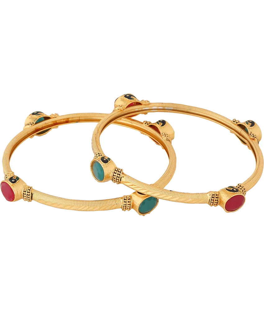 Jewar Mandi - Gold Kada Set ( Pack of 1 )