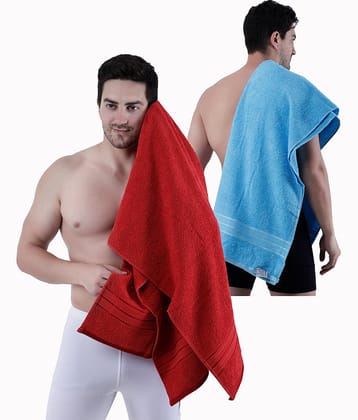 Dollar Cotton Striped 500 -GSM Bath Towel ( Pack of 2 ) - Multicolor