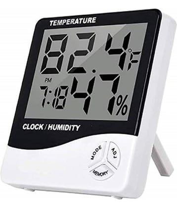 inshop Temperature, Humidity, Time Display Meter with Alarm Clock, Wall Mount or Table Top