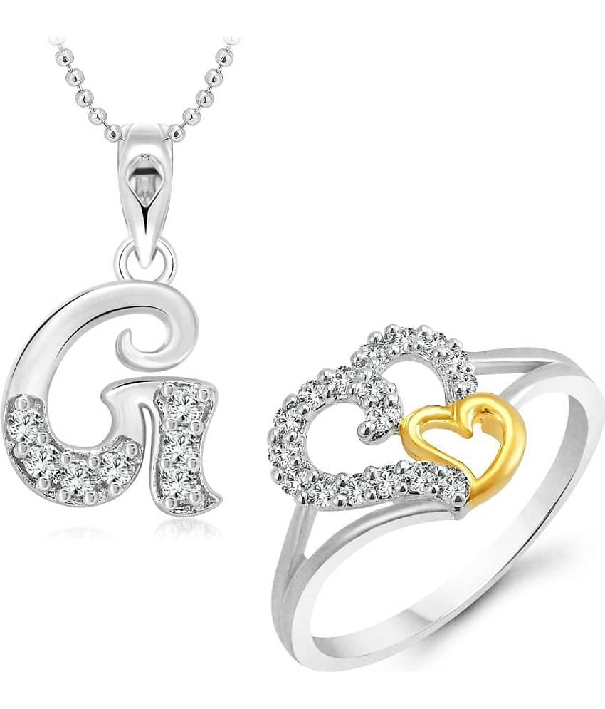 Vighnaharta Silver Ring With Pendant Combo