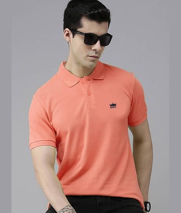 ADORATE Pack of 1 Cotton Blend Regular Fit Solid Half Sleeves Men's Polo T Shirt ( Maroon )