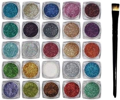 Elecsera Beauty of Witness 25 multi shade Shimmer Glitter with Eyeshadow Brush () - Makeup - Sets and Kits | Buy online on ZillyBuy