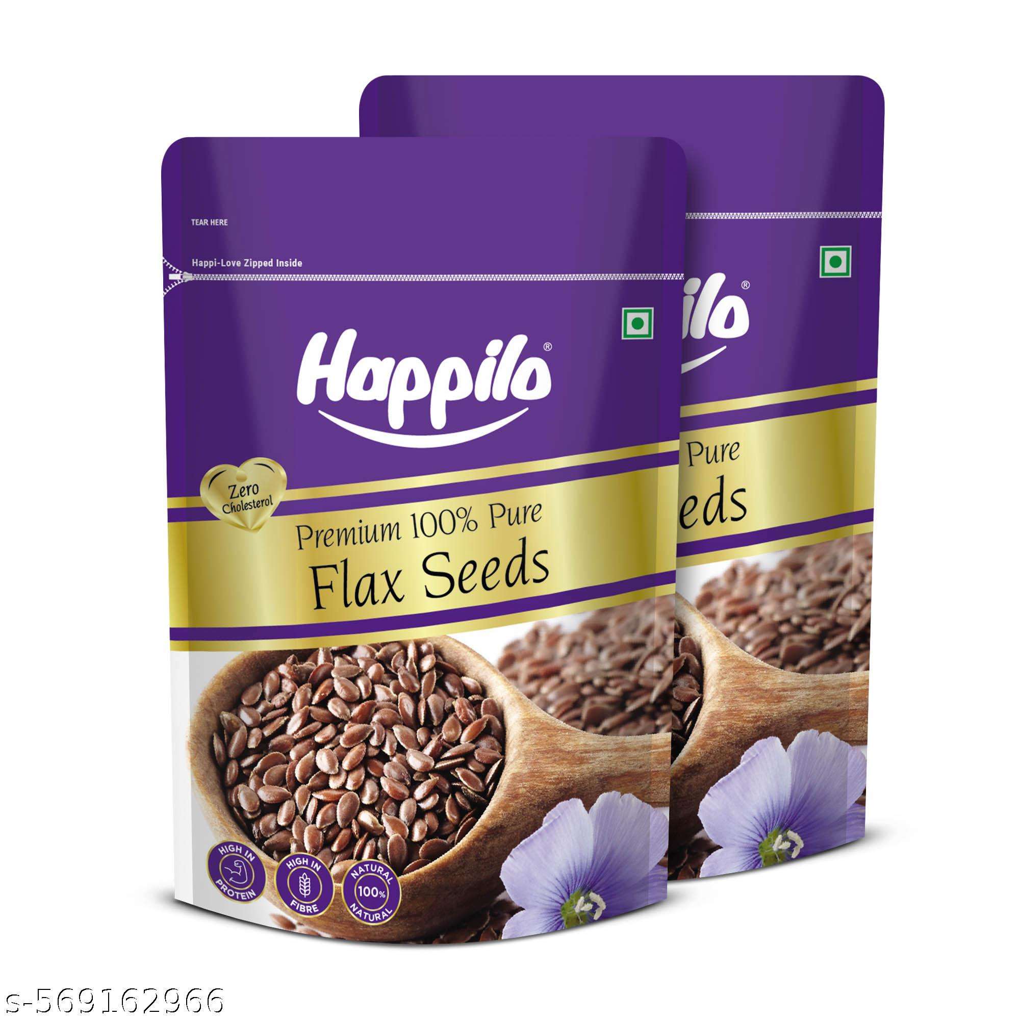 Happilo Premium Raw Authentic Flax Seeds 250g (Pack of 2)