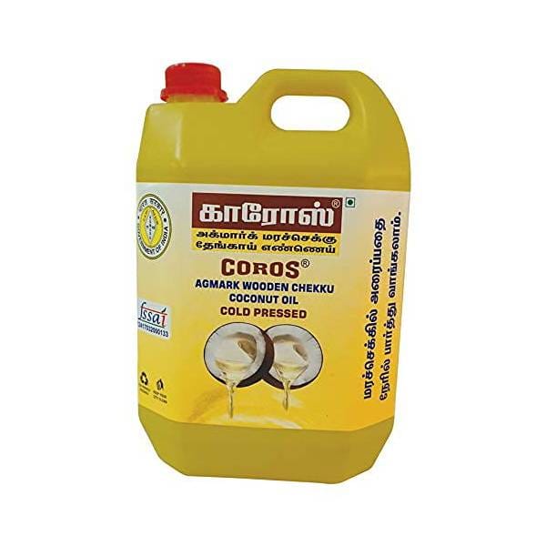 Coros (Wooden Chekku-Cold Pressed) Coconut Oil 5 Ltr