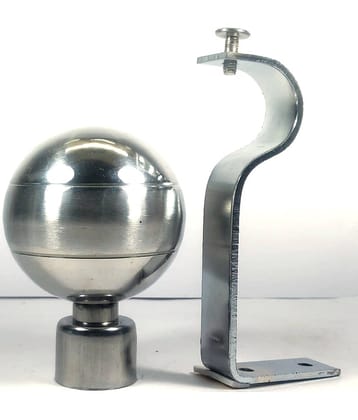 RR Collection Set of 12 Stainless Steel Single Rod Bracket