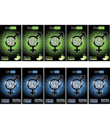 NottyBoy Extra Lubrication and Fruit Flavoured Condoms - Pack of 100