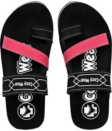 Cozy Wear - Black Men's Leather Slipper