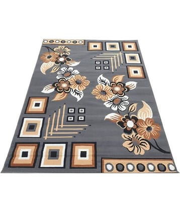 ANABIA CARPET Multi Silk Carpet Floral 5x7 Ft
