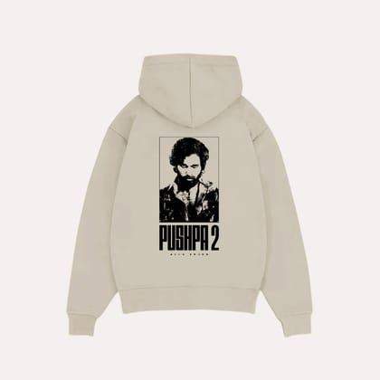 Pushpa Oversized Hoodie-S / Griege / 380 GSM || 100% Cotton