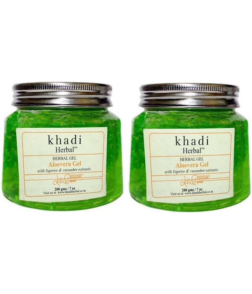 Khadi Herbal Aloevera Facial Gel- Green Facial Kit 400 gm Pack of 2