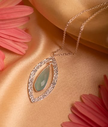 Aqua Chalcedony Necklace