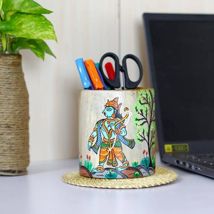 Wooden Pattachitra Pen / Pencil Stand