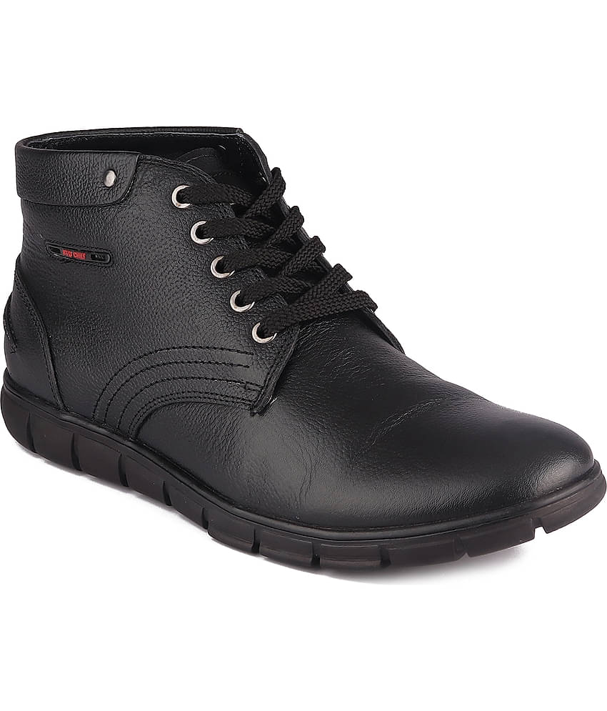 Red Chief Black Men's Casual Boots