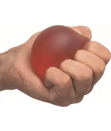 Gel Ball Soft Stress Relief Ball Finger Exerciser - Universal Finger Support (RED)
