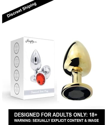 KAMAHOUSE GOLDEN STAINLESS DIAMOND ANAL BUTT PLUG FOR PROSTATE MASSAGE