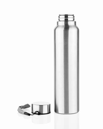 Denzcart DC Home Products Stainless Steel Water Bottle, 1000 ML, Silver Matt, Perfect for Schooling, Office, Hiking, Tracking, Travelling, Daily Use, Single Wall Fridge Water Bottle