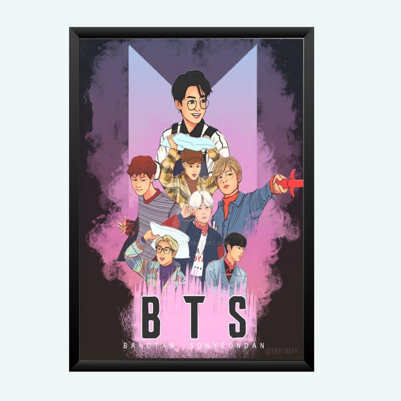 Nokkes Bts Army Bangtan Boy V suga J-Hope Jungkook Jin Jimin Rm 8X12 Inch Size Photo Frame Photo Home Office_bts5_28
