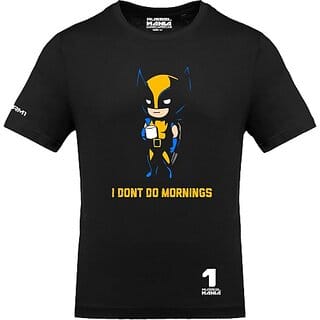 FastB Men Printed Round Neck Black T-Shirt