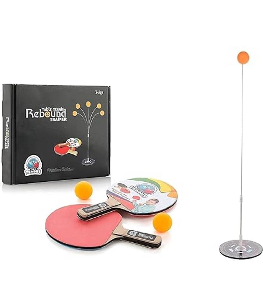 FEDIFU  Table Tennis Trainer Rebound Rackets and Balls Base Training Practice Set