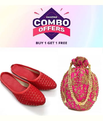 Anjaneya Creations Anjaneya Creations, 173, govind nagar east, amer road, jaipur, 302002 Red Women's Juttis