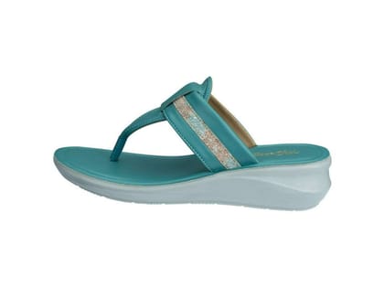 My Debon DL3562 Bristol Blue Ladies  Semi Covering  Synthetic Leather Sandal  - UK 5
