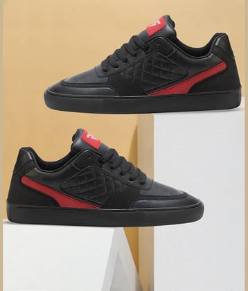 RUN SEVEN ( by GO21 ) Summer Trendy Stylish Training Black Men's Sneakers