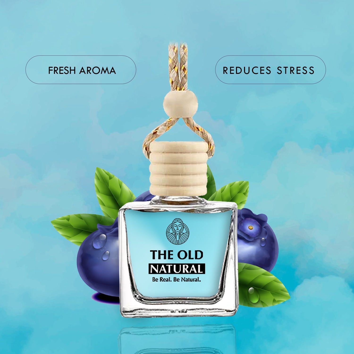 The Old Natural Mystic Berry Car Air Freshener with Essential Oils Fragrance, 10 ml