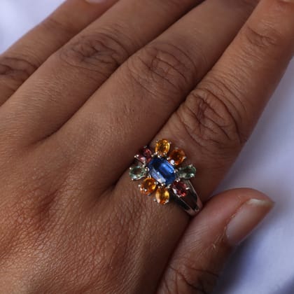 Ceylon Multi Sapphire Ring-US 7