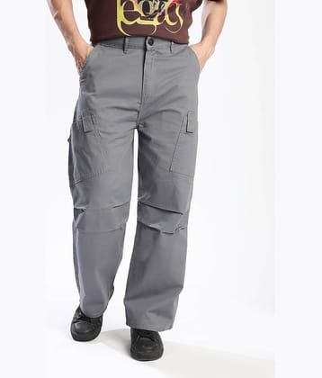 Bene Kleed Baggy Flat Men's Cargos - Grey ( Pack of 1 )
