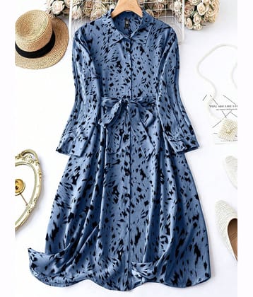 Sheetal associates Women Polyester Printed Shirt Dress ( Brown )