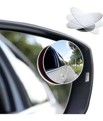Dust N Shine Car Glass Mirror Blind Spot, 360° Mirror, Rear View Convex Mirror 1 pair